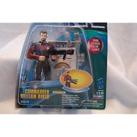 Vintage Star Trek Warp Factor Series Commander William Riker Galactic Gear with Phaser Rifle thumbnail
