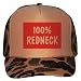 100% REDNECK Adult Brown Camo Mesh Back Hat / Baseball Cap