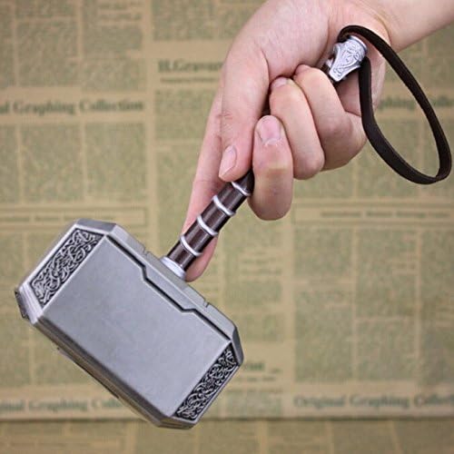 20cm 8" 1/2 The Avengers Silvery Thor Hammer Mjolnir Weapon Toys Metal Action Figure Collection Model Toy