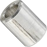 Round Spacer, Aluminum, Plain Finish, #12 Screw Size, 3/8" OD, 0.218" ID, 1/2" Length (Pack of 10)