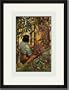 Black Framed/Matted Print 17x23, Robinson Crusoe: I Jumped Up and Went Out Through My Little...