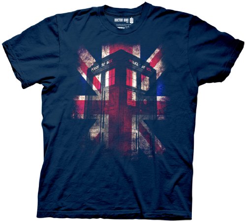 Ripple Junction Doctor Who Tardis Union Jack Glow Adult T-Shirt