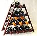 Wine Rack Wood -10 Bottles Hardwood Stand