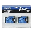 Tape Cartridge, 1/2" Size, 2/PK, Black/Clear
