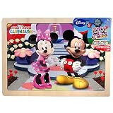 Mickey Mouse & Minnie 12 Piece Wooden Puzzle