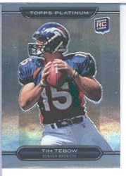 2010 Topps Platinum Football Card #79 Tim Tebow Rookie Denver Broncos