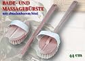 BADEBÜRSTE MASSAGEBÜRSTE Körperbürste Saunabürste Rückenbürste 44cm