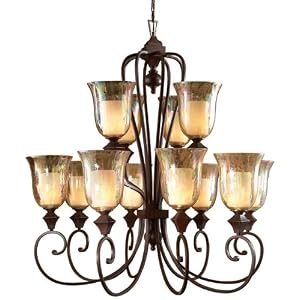 Tuscan 12 - light Chandelier, 12-LIGHT, SPICE by Home Decorators Collection