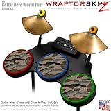 Camouflage Brown Skin by WraptorSkinz fits Guitar Hero 4 World Tour Drum Set for Nintendo Wii, XBOX