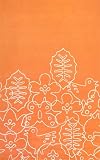 notNeutral Season Rug, White/Persimmon Orange, 5-Feet by 8-Feet