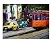 090607 Fishermans Wharf Trolley Car Scenic Giclee Poster Print by Garland Oldham, 24x...