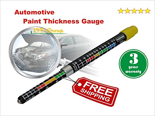 Paint Thickness Tester Meter Gauge, Paint Coating Tester, Damage Detector, With Magnetic Tip, And Measurement Scale, Crash-Test Check, Water Resistant, Highly Accurate Paint Thickness Tester Meter Gauge, Paint Coating Tester, Damage Detector, With Magnetic Tip, And Measurement Scale, Crash-Test Check, Water Resistant, Highly Accurate