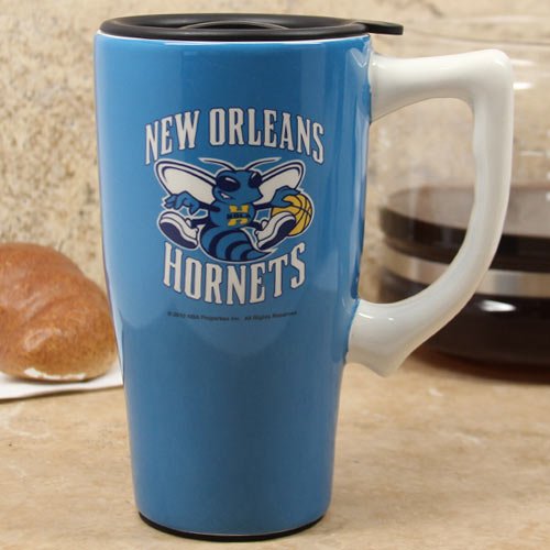 New Orleans Hornets 16oz. Ceramic Travel Tumbler w/Lid