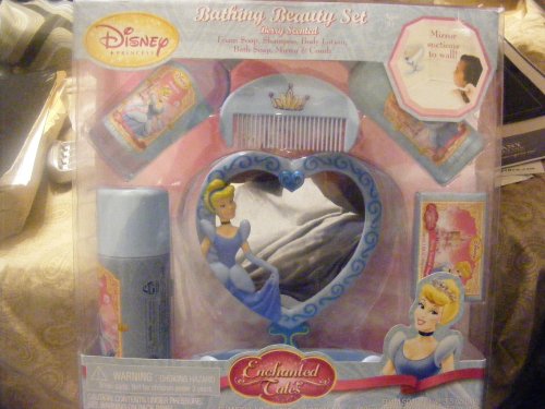 Disney Princess Enchanted Tales Berry Scented Bathing Beauty Set – Includes Foam Soap, Shampoo, Body Lotion, Bath Soap, Mirror & Comb