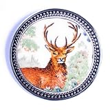 Broken China Jewelry – Wedgwood Queen’s Ware Mammals Red Deer – Sterling Silver Pin Brooch