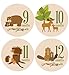 Baby Milestone Stickers by ZELDA MATILDA Gorgeous Woodland Critters Monthly Growth Bodysuit Stickers Beautiful and Original 16 Piece - 4 Inch Sticker Set for Clothing - A Must Have for Baby Pictures!