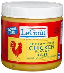 Legout Chicken Flavored Soup Base, Salt Free, 16-Ounce Units (Pack of 3)