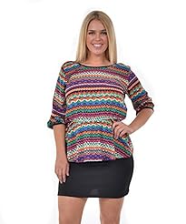 Plus Size Polyester Peplum Geometric Print  Dress