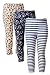 Naughty Ninos Girls cotton printed calf length pack of 3 leggings RS.899.00