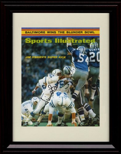 Framed Jim O'Brien Sports Illustrated Autograph Print - Super Bowl V