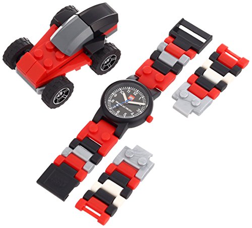 LEGO Kids' 4271021 Racers Plastic Watch with Link Bracelet and Racecar