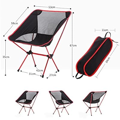 Ezyoutdoor Outdoor Ultralight Portable Folding Chairs with Carry Bag Heavy Duty Camping Folding Chair