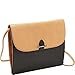 Isaac Mizrahi Womens Fashion Designer Handbags Tatiana Leather Clutch Bag with Crossbody Strap White Camel Tan