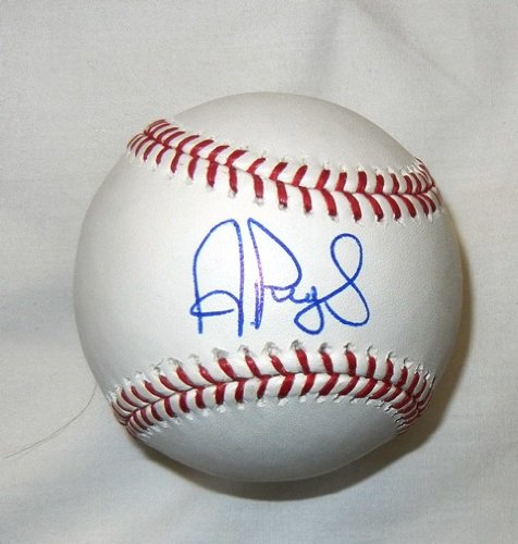 Albert Pujols Autographed Official Major League Baseball W/PROOF, Picture of Albert Signing For Us, St. Louis Cardinals, 2006 World Series Champions, 2011 World Series