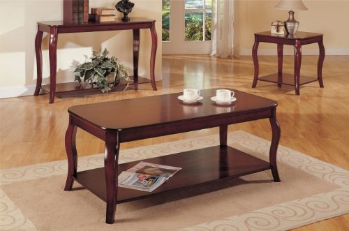 Beautiful Wooden Sofa Table in Cherry Finish #PD F61152