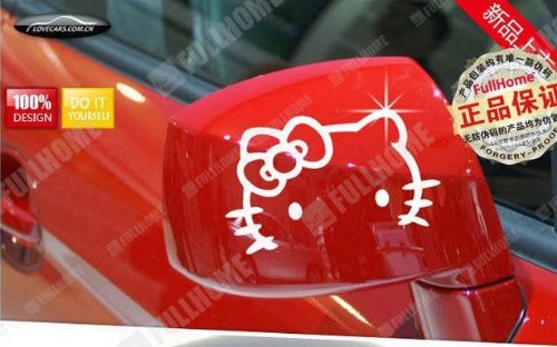 3D hello kitty silver sticker for car computer laptop and everything(pair)