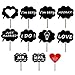 Tinksky A Set of 11pcs DIY Funny Speech Bubble Chalkboard Wedding Party Photographing Photo Booth Props on Sticks