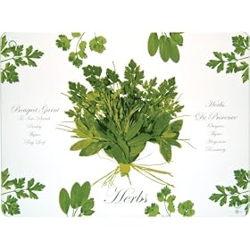 Glass Chopping Board - Herb Potage (40x30cm)