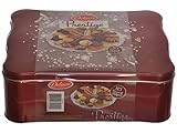 Delacre Belgian Chocolate Biscuit Prestige Luxury Assortment in a 45.8 Oz Tin Gift Box â€" RED
