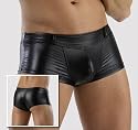 Glanz Wetlook Pants / Shorts schwarz
