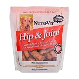 Nutri-Vet Hip & Joint Peanut Butter Wafer with Glucosamine for Small and Medium Dogs, 19.5 Ounce