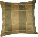 Morocco Green Chrd & Gldn Brwn Square Pillow 18x18