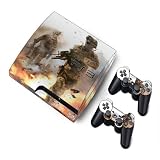 PS3 Playstation 3 Slim Protector Skin Decal Sticker (3 pieces included: 1 piece for the Game Console and 2 pieces for controllers)