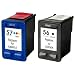 2 Druckerpatronen kompatibel f�r HP 56 + 57 HP DeskJet