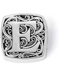 Bonn Bons® By Lori Bonn Sterling Silver "E Is For Eccentric" Initial Slide Charm For Charm Bracelets