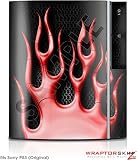 Sony PS3 Skin Metal Flames Red