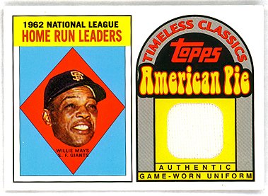 Willie Mays 2001 Topps American Pie Timeless Classics Game Worn Jersey