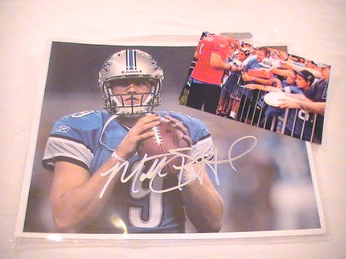 MATTHEW STAFFORD SIGNED AUTOGRAPHED 8X10 PHOTO DETROIT LIONS COA + HOLOGRAM