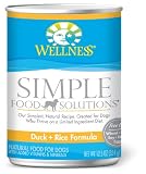 Wellness Limited Ingredient Diet for Dogs with Food Sensitivities Simple Food Solutions, Duck and Rice Canned Formula, 12-Pack of 12-1/2-Ounce Cans