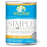 Wellness Limited Ingredient Diet for Dogs with Food Sensitivities Simple Food Solutions, Duck and Rice Canned Formula, 12-Pack of 12-1/2-Ounce Cans