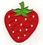 Produkt-Bild: Aufn&auml;her B&uuml;gelbild Aufb&uuml;gler Iron on Patches Applikation Erdbeere Kinder Baby S&uuml;ss