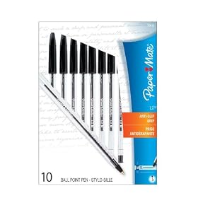 Paper Mate 1.2 Stick Ballpoint Pens, 10 Black Ink Pens(70616)