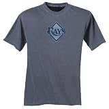 MLB Men's Tampa Bay Rays Big Time Play Short Sleeve Pigment Dye Tee (Pigment Denim, X-Large)