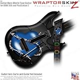 Barbwire Heart Blue Skin fits Band Hero, Guitar Hero 5 & World Tour Guitars for XBOX 360 & PS3 (GUIT