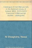 Catalogue of Irish manuscripts in the National Library of Ireland. Fasc.9, Mss. G374-433