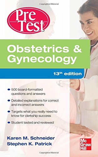 obstetrics and gynecology pretest self assessment and review thirteenth edition